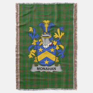 Irish Monahan or O_Monaghan Coat of Arms Family C Throw Blanket