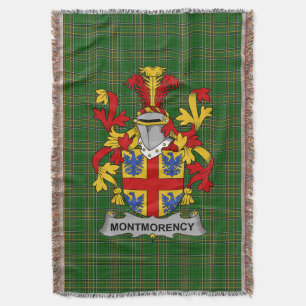  Irish Montmorency Coat of Arms Family Crest Irela Throw Blanket