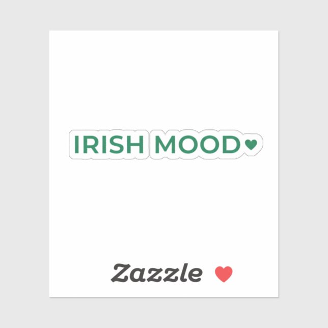 Irish Mood Modern Minimalist Wide Text Sticker (Sheet)