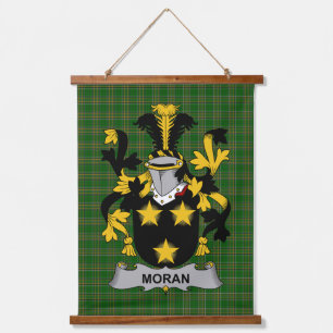 Irish Moran or O_Moran Coat of Arms Family Crest Hanging Tapestry