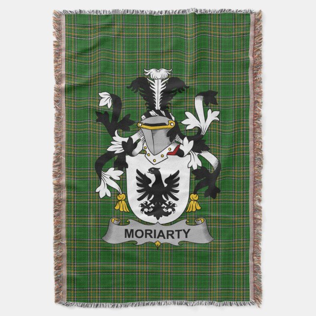  Irish Moriarty or O_Moriarty Coat of Arms Family  Throw Blanket (Front Vertical)