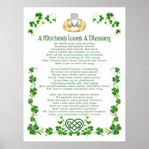 Irish Mothers Love is A Blessing Poster