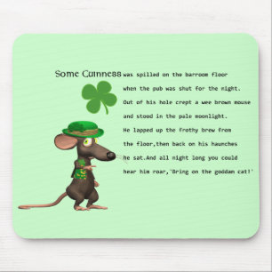 Irish Mouse drinking beer Pad