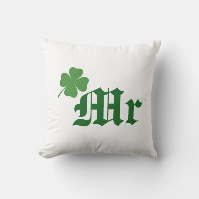 Irish Mr Wedding Pillow (Front)