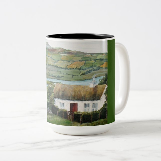 Irish Mug, Coffee, Tea, Ireland  Two-Tone Coffee Mug (Front Right)