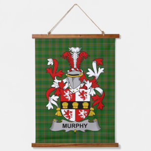 Irish Murphy (Muskerry) Coat of Arms Family Crest Hanging Tapestry