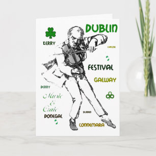 Irish Music greeting card