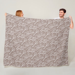 Irish Music Instrument Fleece Blanket