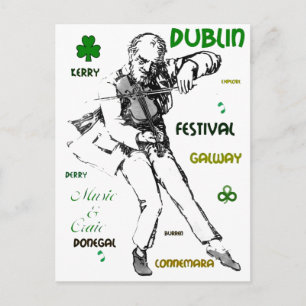 Irish Music postcard