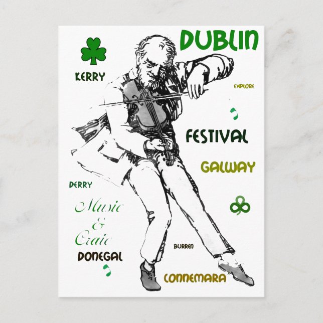 Irish Music postcard (Front)
