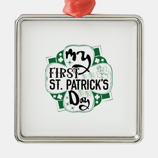 Irish My First ST Patrick S Day Metal Ornament (Front)