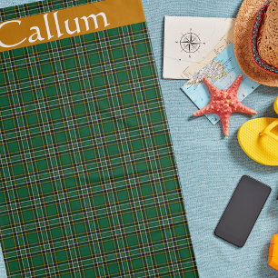 Irish National Tartan  Personalised   Beach Towel