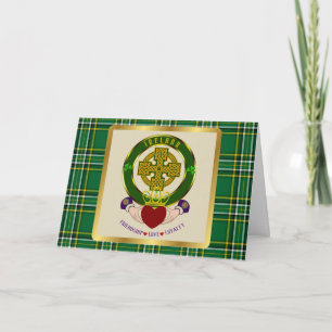 Irish National Tartan w/Claddagh Note Card