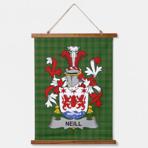 Irish Neill or O_Neill Coat of Arms Family Crest Hanging Tapestry