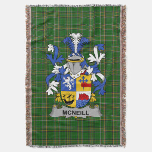 Irish Neill or O_Neill Coat of Arms Family Crest Throw Blanket