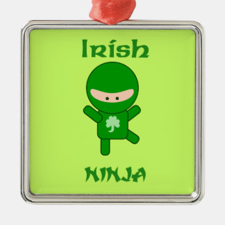 Irish Ninja Metal Ornament