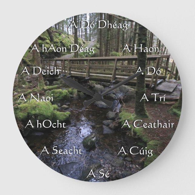 Irish Numbered Clock with Irish Background (Front)