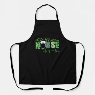 Irish Nurse Shamrock Stethoscope St Patrick's Day  Apron
