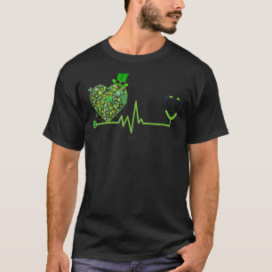 Irish Nurse St Patricks Day Tee Stethoscope & Hear
