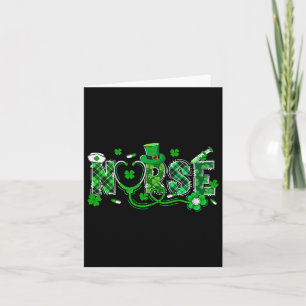 Irish Nurse Stethoscope Scrub Saint St Patrick's D Card