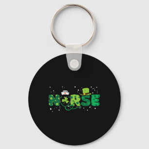 Irish Nurse Stethoscope Scrub St Patricks Day Nurs Key Ring