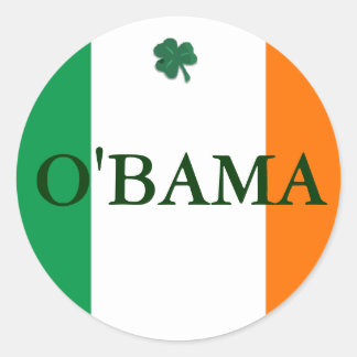 Irish Obama Classic Round Sticker