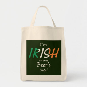 Irish on my beers side gtcnt tote bag
