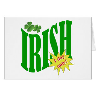 Irish one day only
