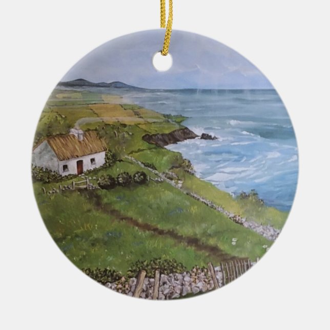 Irish Ornamanent Christmas Ireland County Kerry Ceramic Ornament (Front)