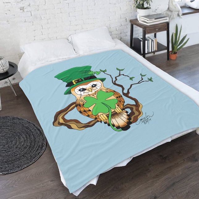 Irish Owl Fleece Blanket (Creator Uploaded)