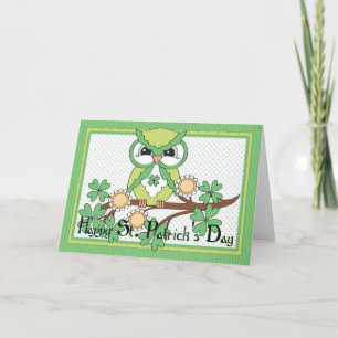Irish Owl Happy St. Patrick's Day Greeting Card