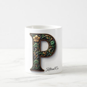 Irish P Monogram Coffee Mug