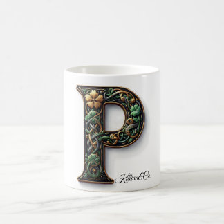 Irish P Monogram Coffee Mug