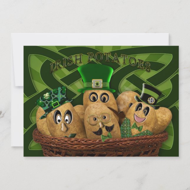 IRISH PARTY INVITATION - IRISH POTATOES (Front)