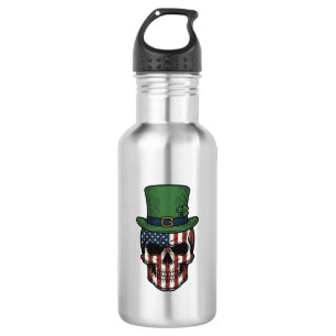 Irish Patriotic Skull Vintage Engraving Shirt Desi 532 Ml Water Bottle