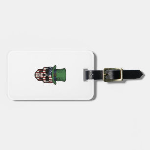 Irish Patriotic Skull Vintage Engraving Shirt Desi Luggage Tag
