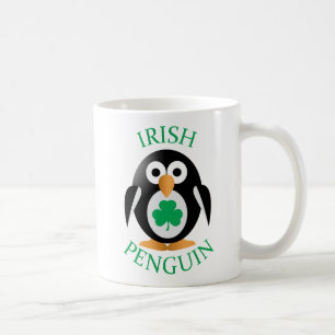 Irish penguin coffee mug