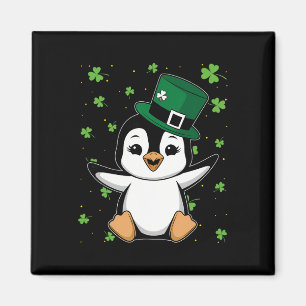 Irish Penguin Leprechaun Animal Cute Bird St Patri Magnet