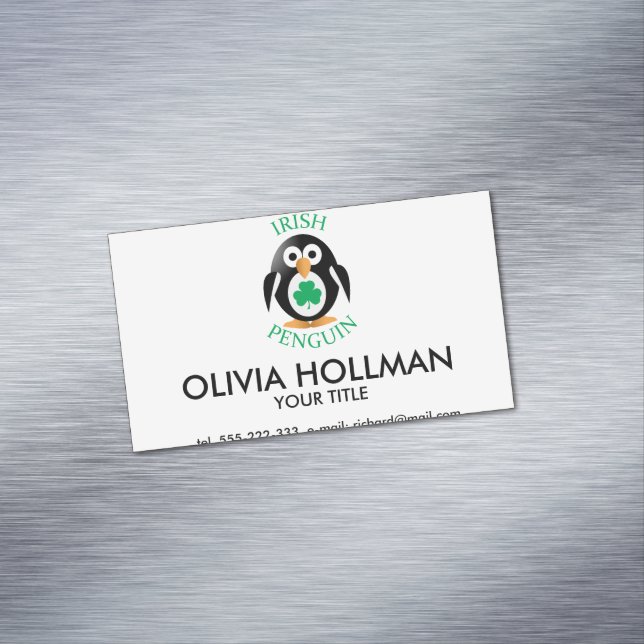 Irish penguin 	Magnetic business card (In Situ)