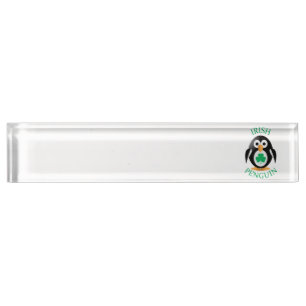 Irish penguin nameplate