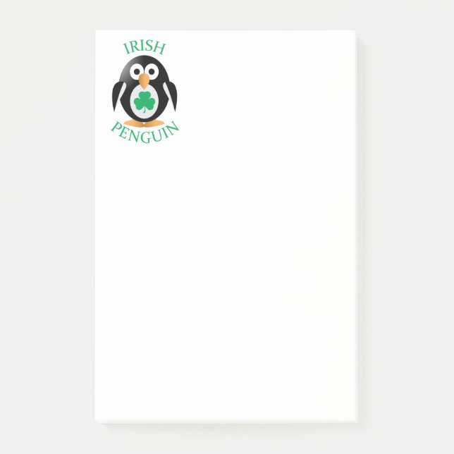 Irish penguin post-it notes (Front)