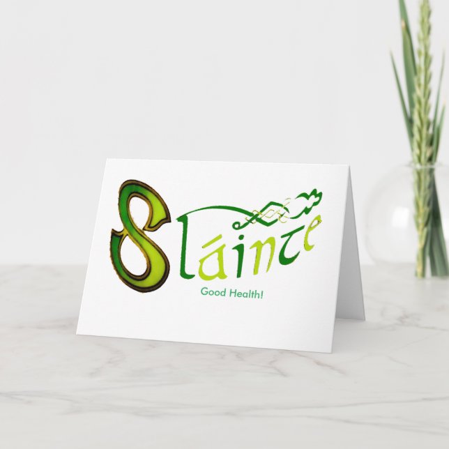 Irish Phrase  Irish Phrase image for Greeting-card Card (Front)