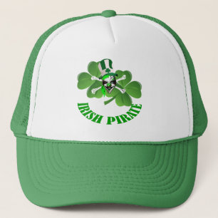 Irish pirate trucker hat