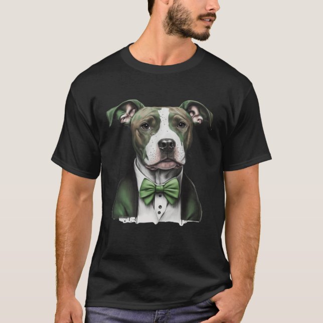 Irish Pitbull Happy St Patrick s Day St Patrick s  T-Shirt (Front)