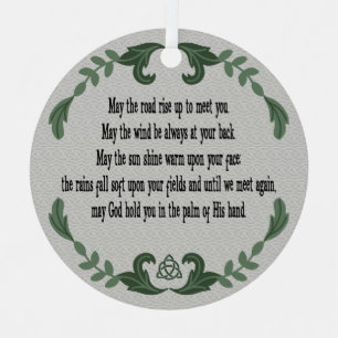 Irish Prayer Blessing Loving Memory Remembrance Metal Tree Decoration