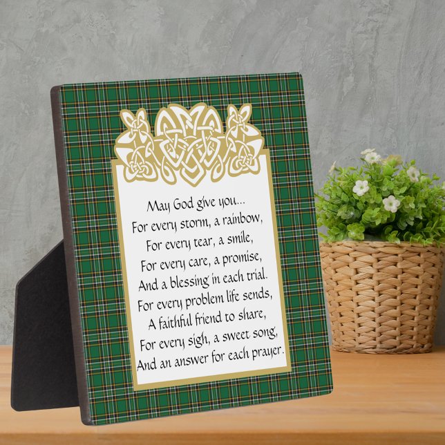 Irish Prayer Celtic Border and Tartan   Plaque (Creator Uploaded)