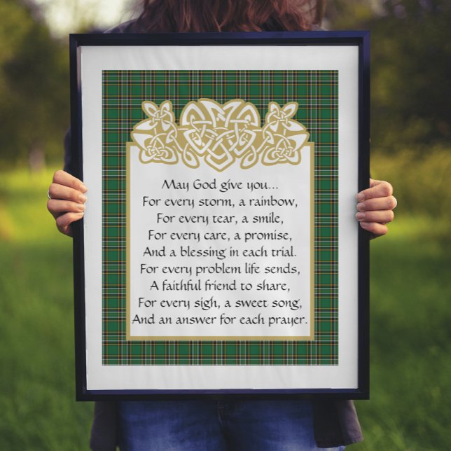 Irish Prayer Celtic Border and Tartan Poster (Creator Uploaded)
