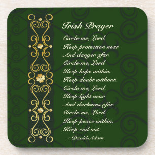 Irish Prayer, Circle me Lord, Coaster