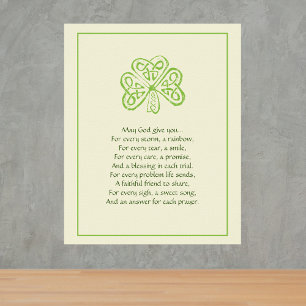 Irish Prayer Faux   Poster