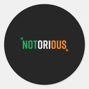 Irish Pride Boxing Mma Fighting Notorious Classic Round Sticker